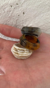 Acrylic shape bold ring(3color)