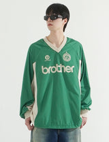 Sporty V-neck Windbreak Pullover