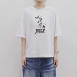 ホーリーフラワー バタフライ オーバーフィット 半袖Tシャツ_WHITE
