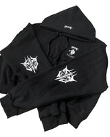 POLO CROP HOODIE_BLACK