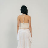 HALTER NECK BEADS KNIT (IVORY)