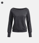 Soft button sleeve sweatshirt
