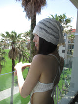 summer stripe beanie