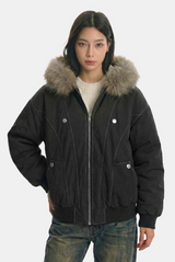 Berlin Fur Trimmed Padded Jumper