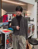 [LANARCH] モヘアブレンドクロップカーディガン