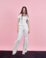 ROSE HALTER BLOUSE [WHITE]