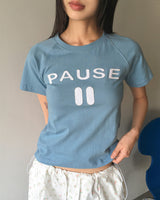 フェンレタリングラグラン半袖Tシャツ