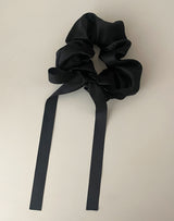 satin strap scrunchie (BLACK)