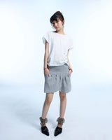 Eyelet 2 - Way Wrap Skirt - Gray