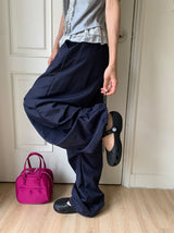 [unisex] Hippie Pintuck String Parachute Wide Banding Pants