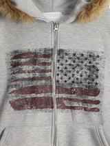 No.1533 AF fur hood ZIP-UP