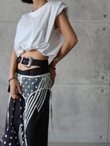 Pad string pintuck oversized fit sleeveless