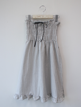 side button smocking skirt & dress 