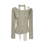 Sheer Mood Slim-Fit Strap T-shirt 233000206
