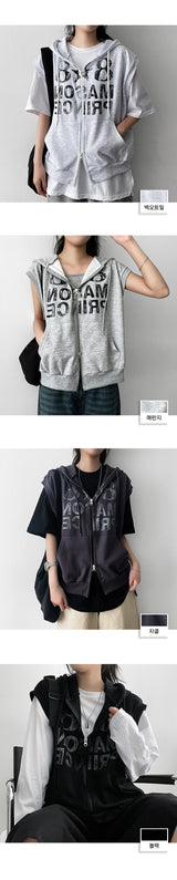 Ika Two Way Hooded Vest Zip-Up