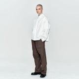 Crinkle String Shirt Jumper White