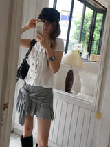 Double button v blouse