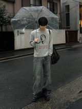 Deman Vintage Artwork Crop Long Sleeve