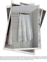Cotton Punching Banded Waist Long Skirt