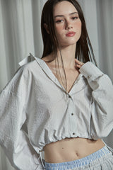 SEERSUCKER SHIRT -IVORY