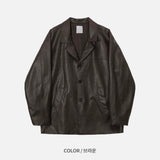 Radio Leather Half Jacket