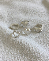 [925SILVER] DRAPE WAVE FRILL RING