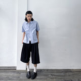 Snap-Button Wide Shorts