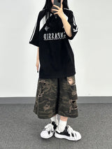 カモダメージショーツ