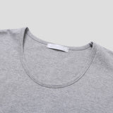 LMN Deep Layered Slit U-Neck Short Sleeve T-Shirt (7 colors)