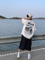[Linen] カーペンダーバンディングバミューダパンツ