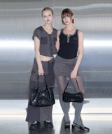 SHADE SET-UP POCKET LONG SKIRT