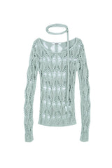 Scarf Set Knit Top (MINT)