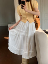 [MADE] フォーンフリルバンディングスカート