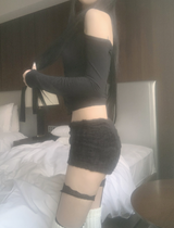 ブライセンレースオフショルダートップ (black)