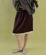 Slip satin midi skirt_purple