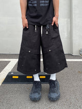 Sand Western Rivet Bermuda Pants 4C