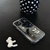 [MADE]フラワー&リーフレジンiPhoneケース