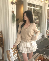 [MADE] Bali, see-through camisole cardigan setup