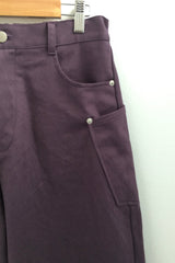 Semi-balloon pocket cotton pants