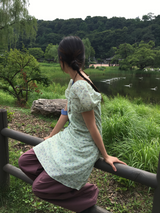 Siya Floral Puff Dress (2color)