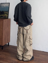 Muted Stripe Pigment T-Shirt (3color) (No.1004)