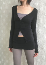 FOLDING CAPRI LEGGINGS (2color)