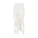  LAYERED STRAP LONG SKIRT _ Ivory 