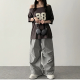 Tive Parasuit Shirring Rustle String Wide Pants