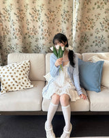 レイヤードクロップカーディガン