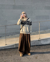 Plush heavy corduroy brushed pants