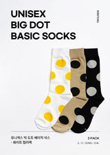 [3PACK] 1507 UNISEX DOT BASIC SOCKS - big dot white colorpack