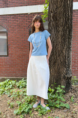 DAMAGED WASH TEE - BLUE