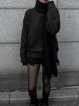 daily basic span round knit (2color)