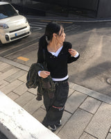 Layered button T